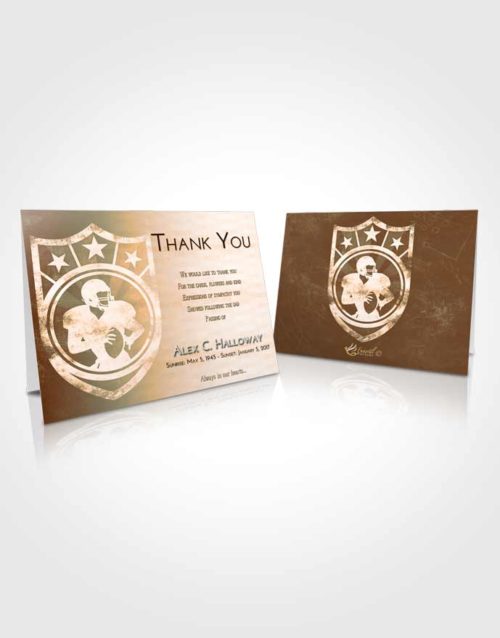 Funeral Thank You Card Template Soft Dusk Football Surprise