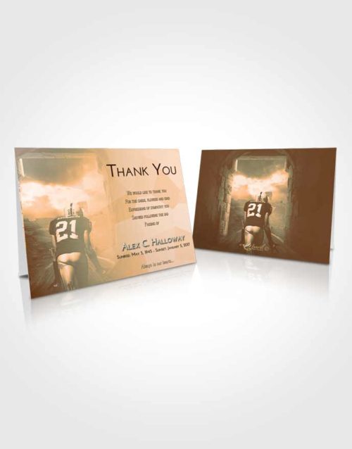 Funeral Thank You Card Template Soft Dusk Football Victory