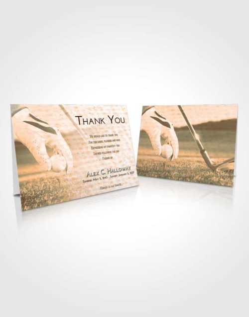 Funeral Thank You Card Template Soft Dusk Golf Tee