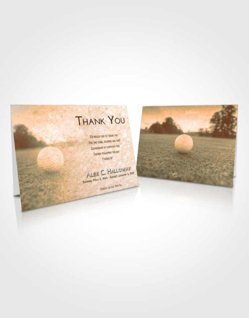 Funeral Thank You Card Template Soft Dusk Golfing Honor
