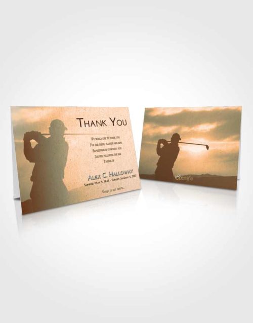 Funeral Thank You Card Template Soft Dusk Golfing Peace