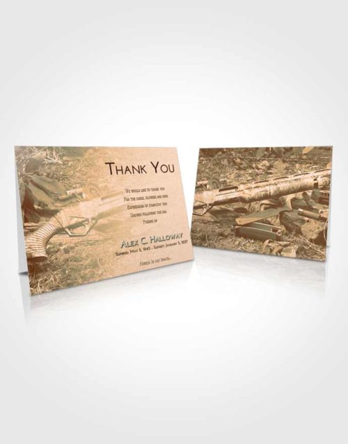Funeral Thank You Card Template Soft Dusk Hunters Life