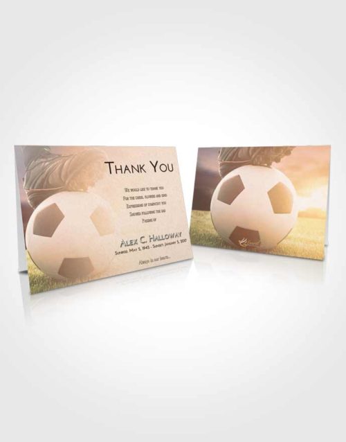 Funeral Thank You Card Template Soft Dusk Soccer Cleats