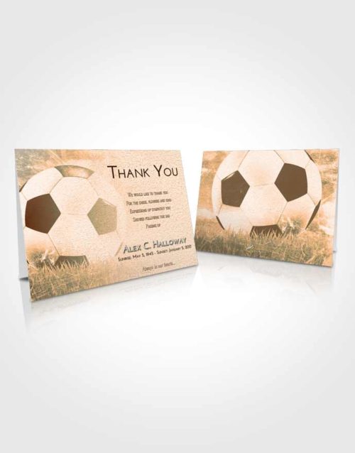 Funeral Thank You Card Template Soft Dusk Soccer Dreams