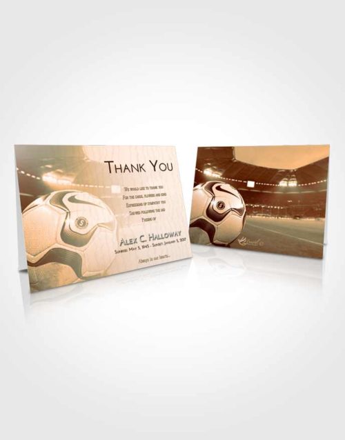 Funeral Thank You Card Template Soft Dusk Soccer Life