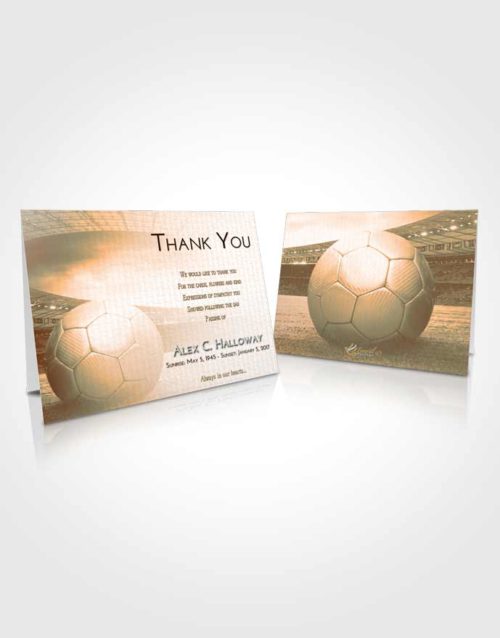 Funeral Thank You Card Template Soft Dusk Soccer Love