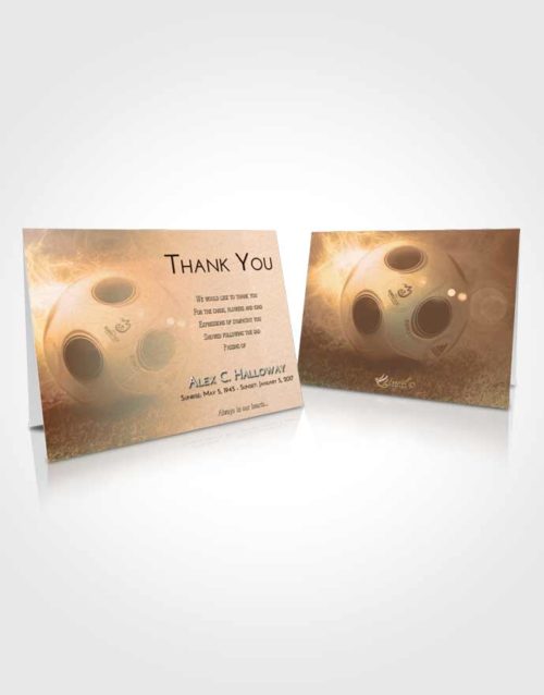 Funeral Thank You Card Template Soft Dusk Soccer Miracle