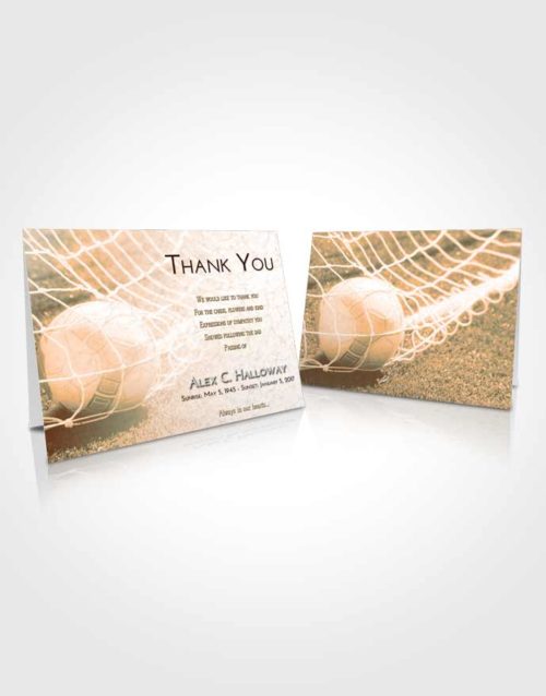 Funeral Thank You Card Template Soft Dusk Soccer Pride