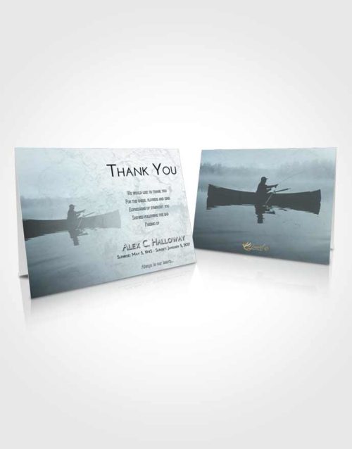 Funeral Thank You Card Template Soft Emerald Love Fish in the Water