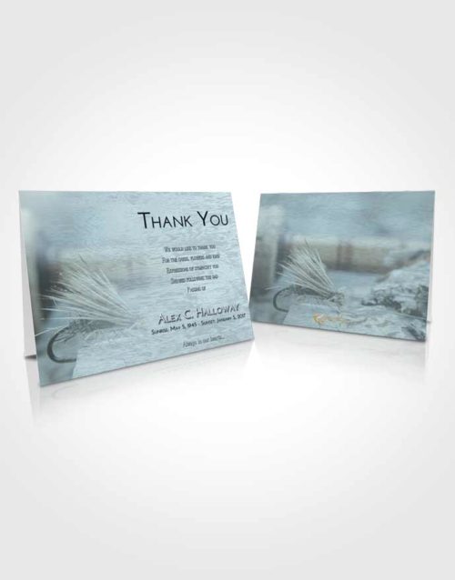Funeral Thank You Card Template Soft Emerald Love Fishing Serenity