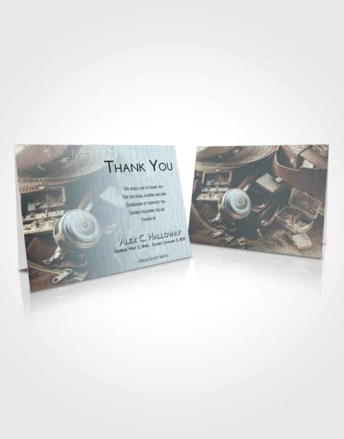 Funeral Thank You Card Template Soft Emerald Love Fishing Tackle