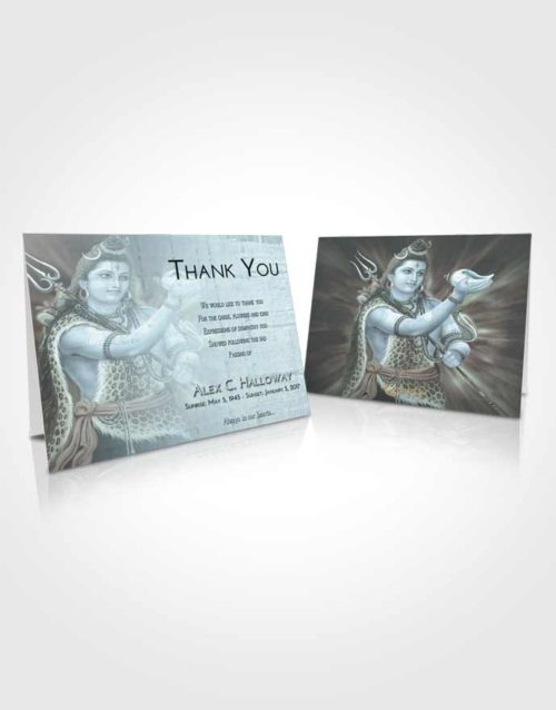 Funeral Thank You Card Template Soft Emerald Love Lord Shiva Excellence