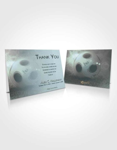 Funeral Thank You Card Template Soft Emerald Love Soccer Miracle