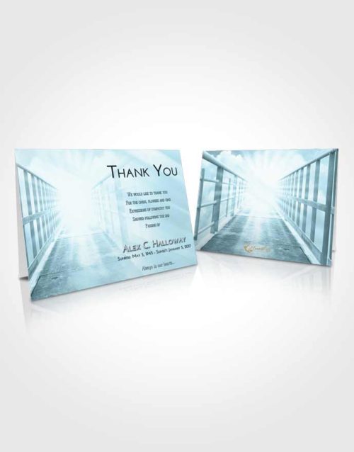 Funeral Thank You Card Template Soft Emerald Love Stairway to Faith