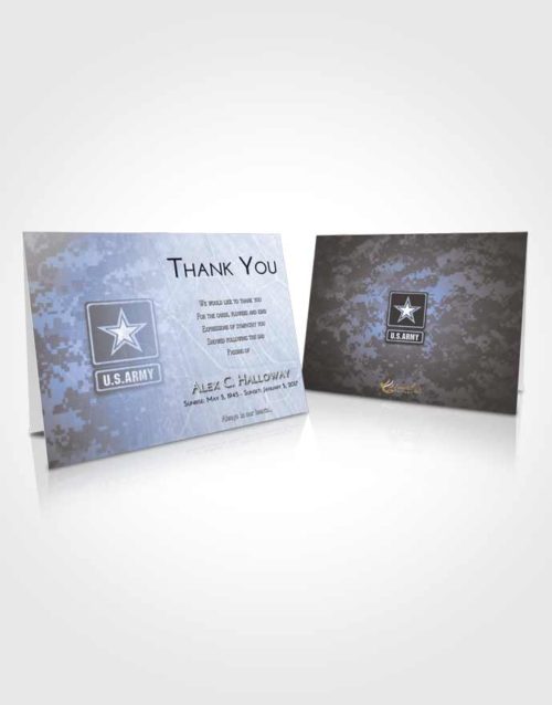 Funeral Thank You Card Template Splendid Army Duty