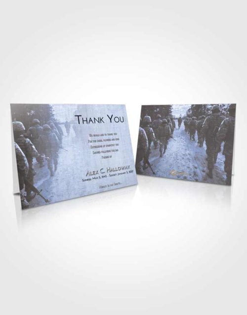 Funeral Thank You Card Template Splendid Army March