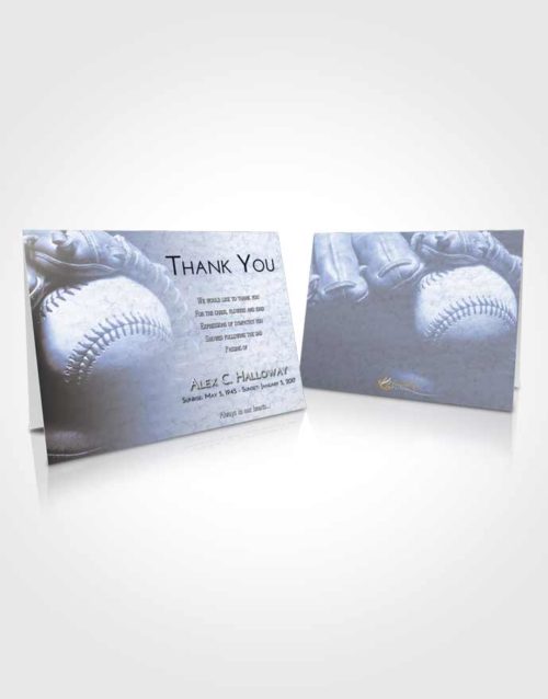 Funeral Thank You Card Template Splendid Baseball Life