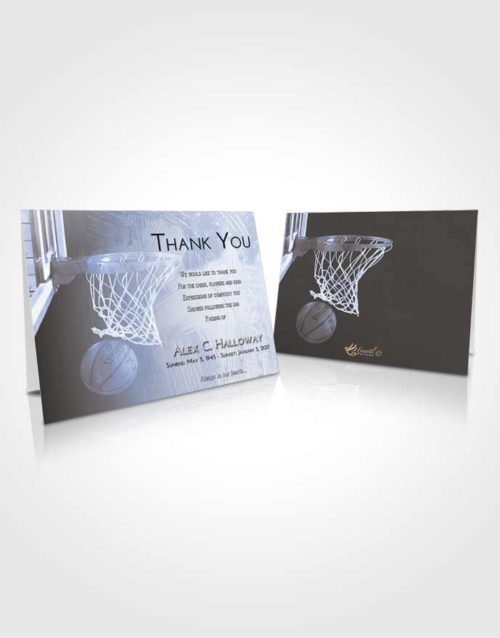 Funeral Thank You Card Template Splendid Basketball Journey