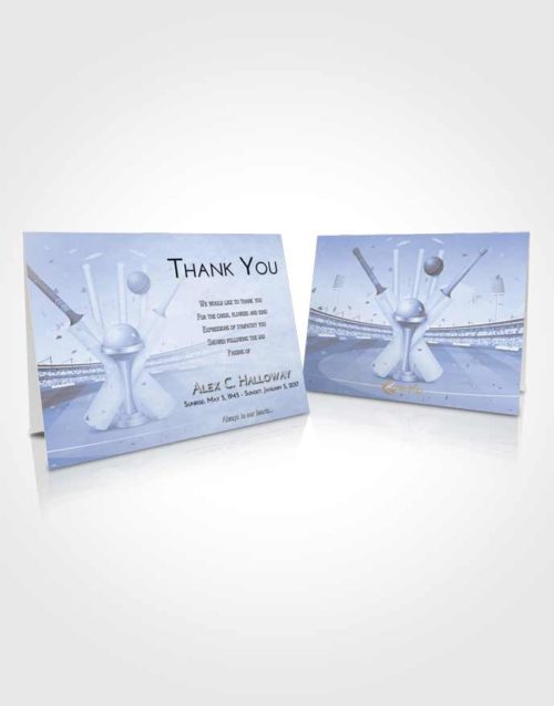 Funeral Thank You Card Template Splendid Cricket Honor