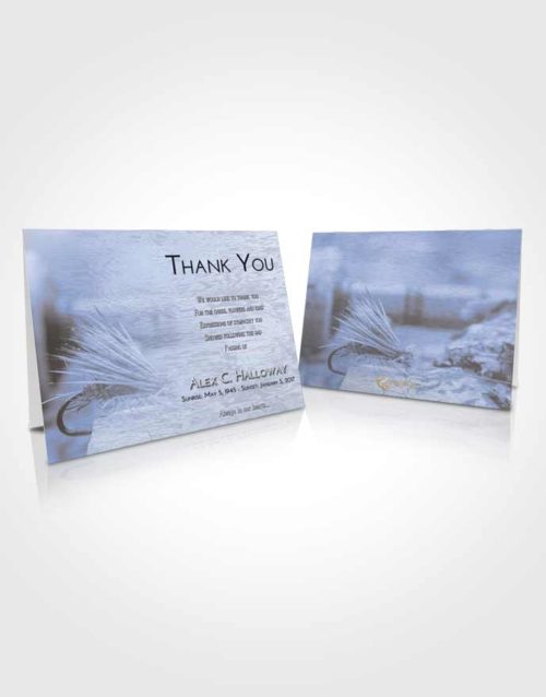 Funeral Thank You Card Template Splendid Fishing Serenity