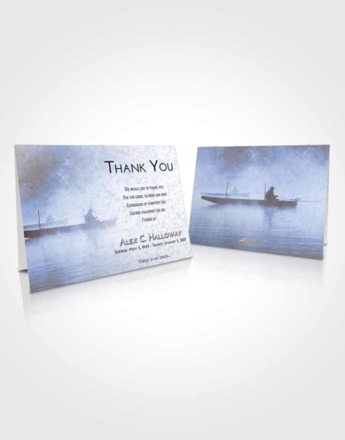 Funeral Thank You Card Template Splendid Fishing Tranquility
