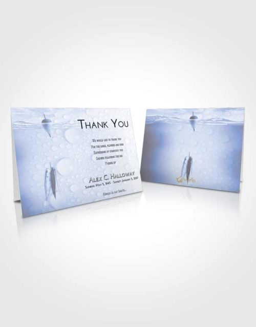 Funeral Thank You Card Template Splendid Fishing in the Sea