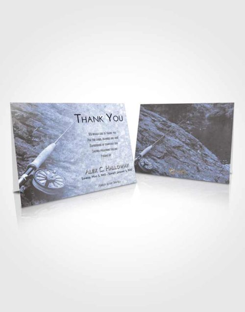 Funeral Thank You Card Template Splendid Fishing on the Rocks