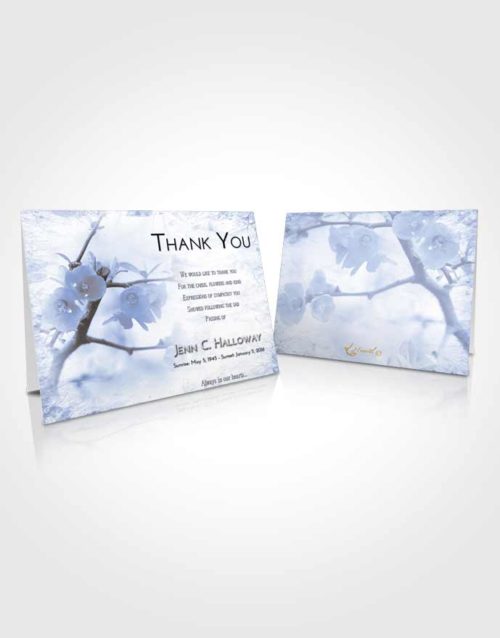 Funeral Thank You Card Template Splendid Floral Blossoms