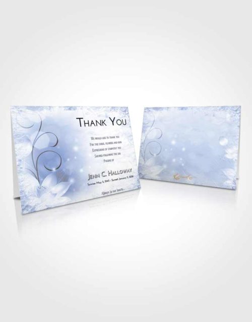 Funeral Thank You Card Template Splendid Floral Peace
