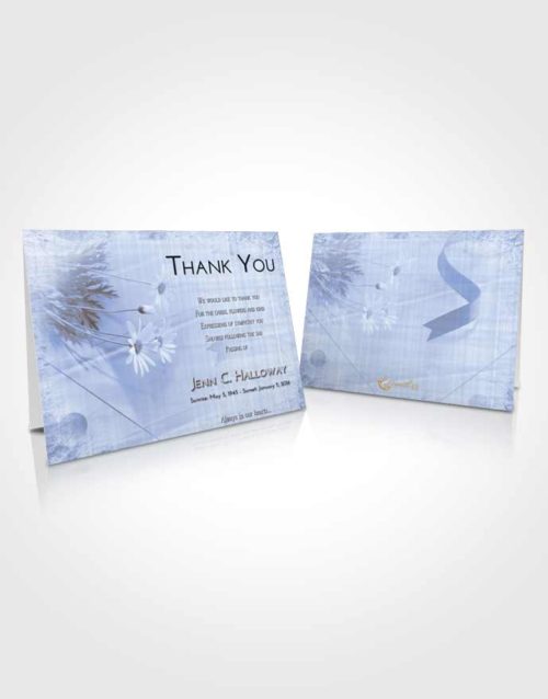 Funeral Thank You Card Template Splendid Floral Style