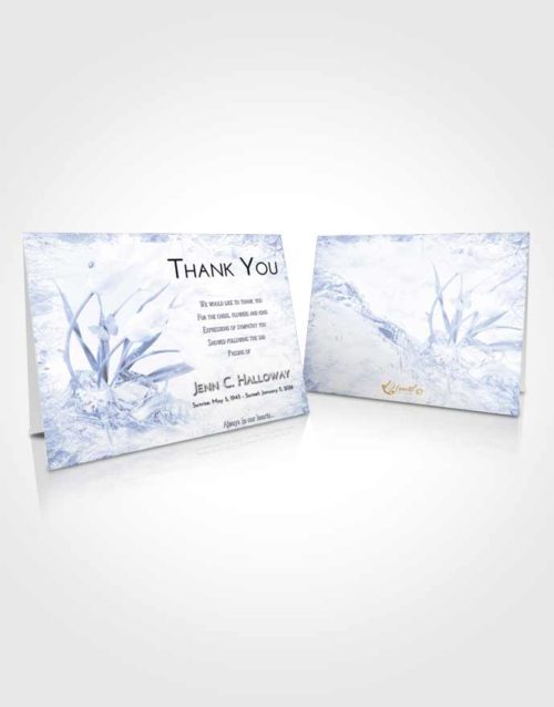 Funeral Thank You Card Template Splendid Floral Wave