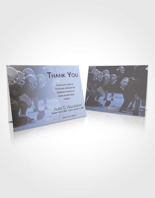 Funeral Thank You Card Template Splendid Football Day