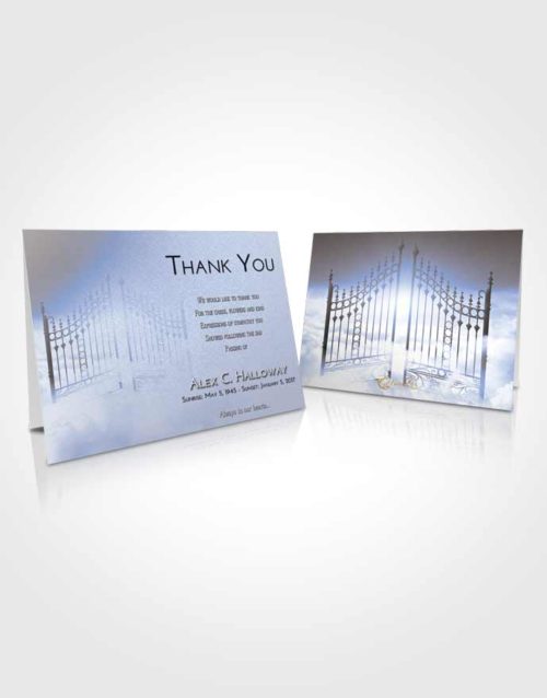 Funeral Thank You Card Template Splendid Gates to Heaven