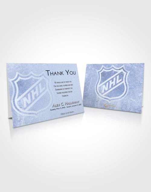 Funeral Thank You Card Template Splendid Hockey Tranquility