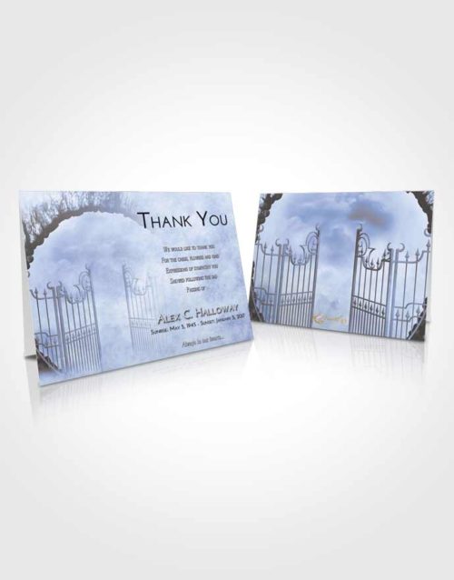 Funeral Thank You Card Template Splendid Mystical Gates of Heaven