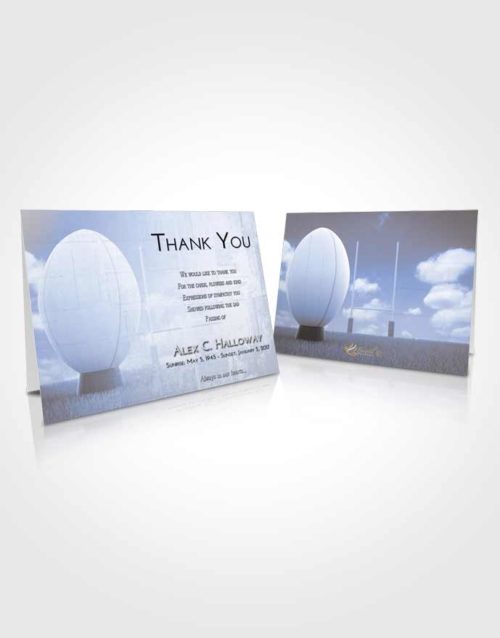 Funeral Thank You Card Template Splendid Rugby Honor