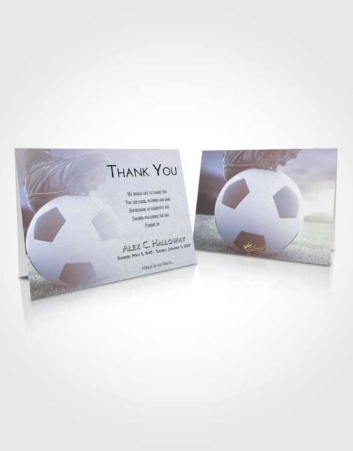 Funeral Thank You Card Template Splendid Soccer Cleats