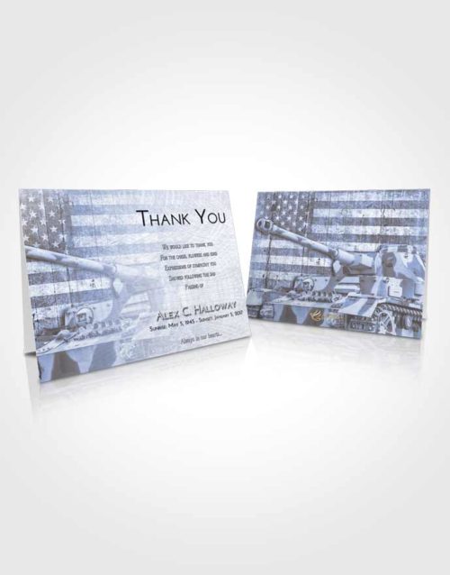 Funeral Thank You Card Template Splendid Soldier on Duty