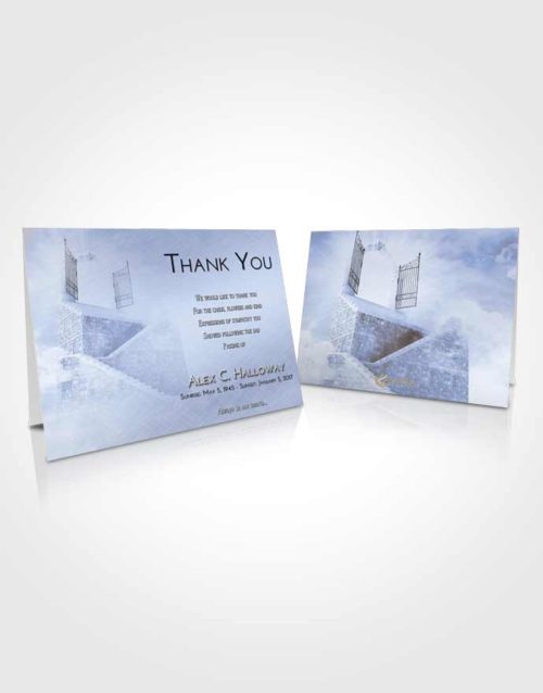 Funeral Thank You Card Template Splendid Stairway to the Gates of Heaven