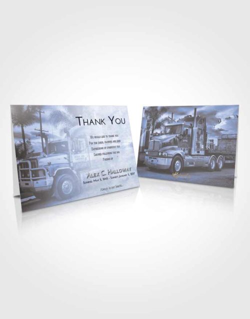 Funeral Thank You Card Template Splendid Trucker Days