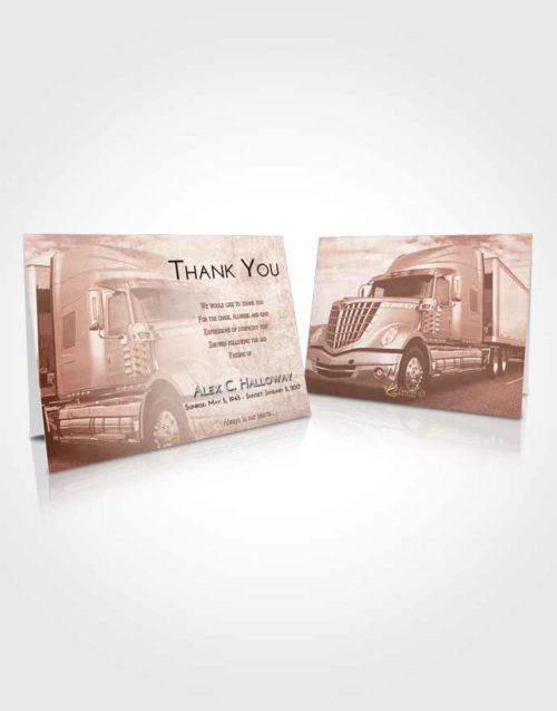 Funeral Thank You Card Template Stawberry Love Trucker Hours