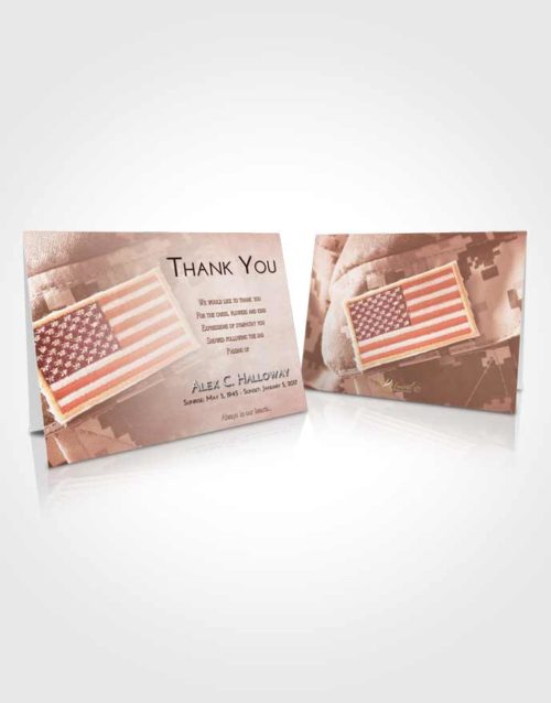 Funeral Thank You Card Template Strawberry Love Army Days
