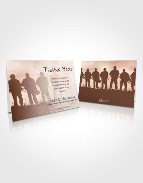 Funeral Thank You Card Template Strawberry Love Army Faith