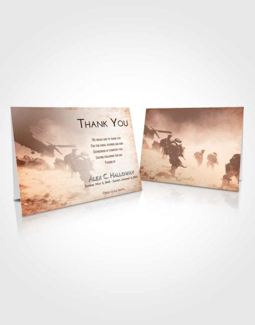 Funeral Thank You Card Template Strawberry Love Army Sacrifice