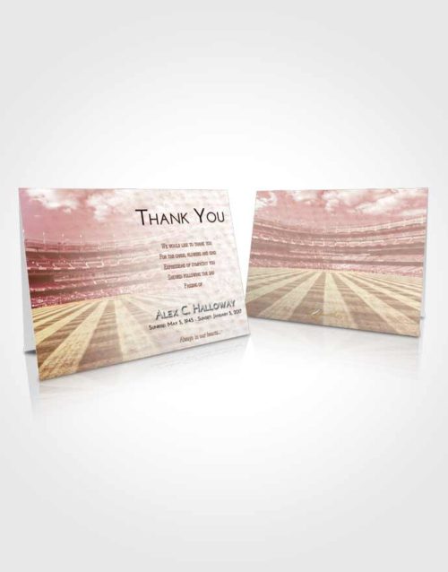 Funeral Thank You Card Template Strawberry Love Baseball Serenity