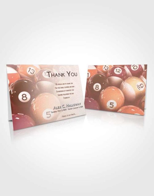 Funeral Thank You Card Template Strawberry Love Billiards Tournament