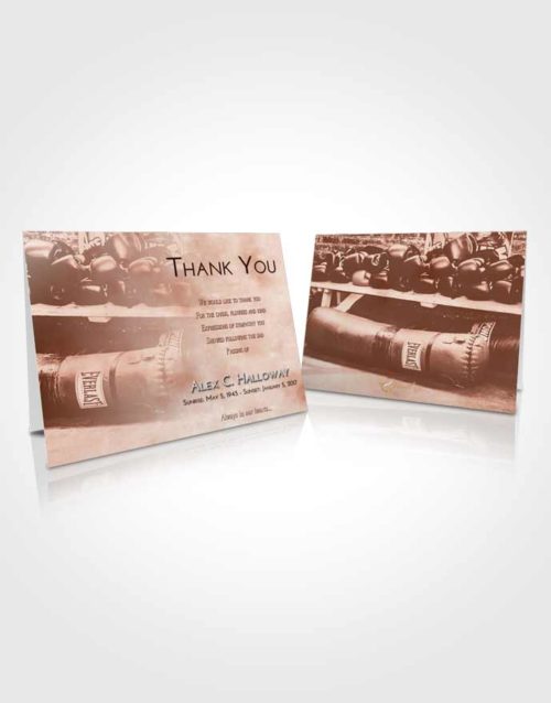 Funeral Thank You Card Template Strawberry Love Boxing Life