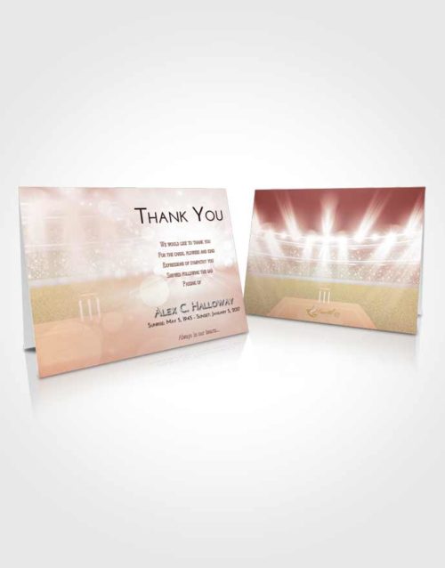 Funeral Thank You Card Template Strawberry Love Cricket Pride