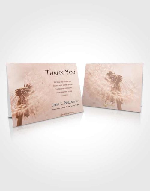 Funeral Thank You Card Template Strawberry Love Dandelion Dream