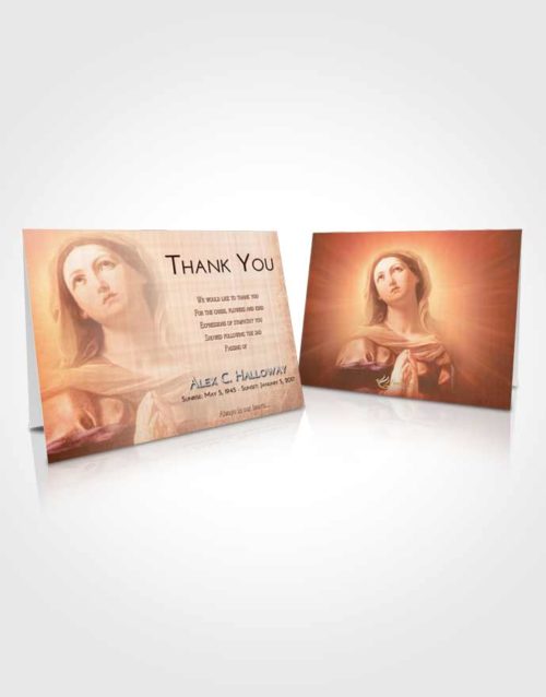 Funeral Thank You Card Template Strawberry Love Faith in Mary